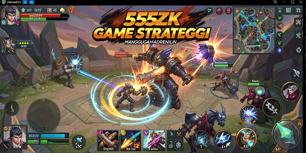Screenshot menampilkan gameplay seru dari 555ZK dengan strategi mendebarkan.