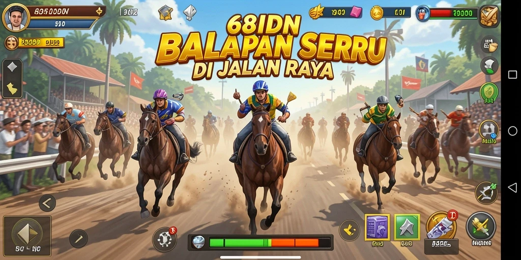 Tampilan gameplay Racing yang menegangkan dan menarik.