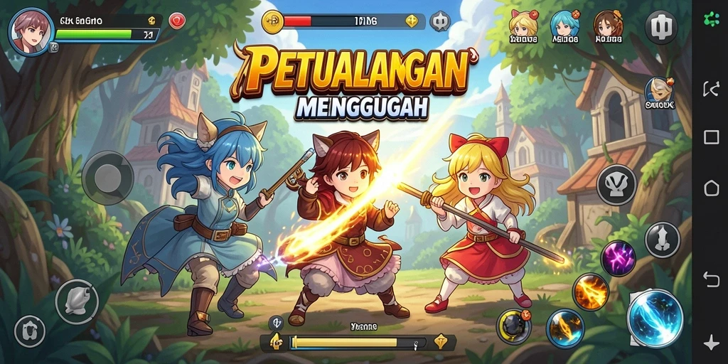 Screenshot gameplay 8ZK dengan karakter Anime khas.