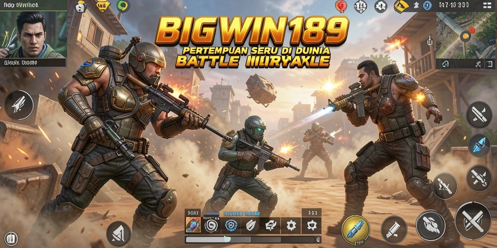 Screenshot gameplay BIGWIN189 dalam pertempuran Battle Royale yang seru.