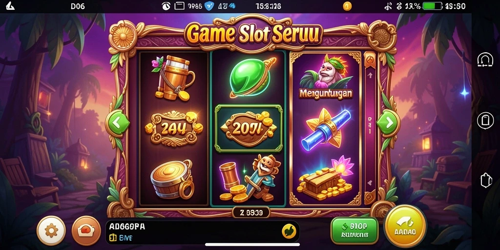 Tampilan gameplay menarik dari D06 dengan berbagai tema Slot.