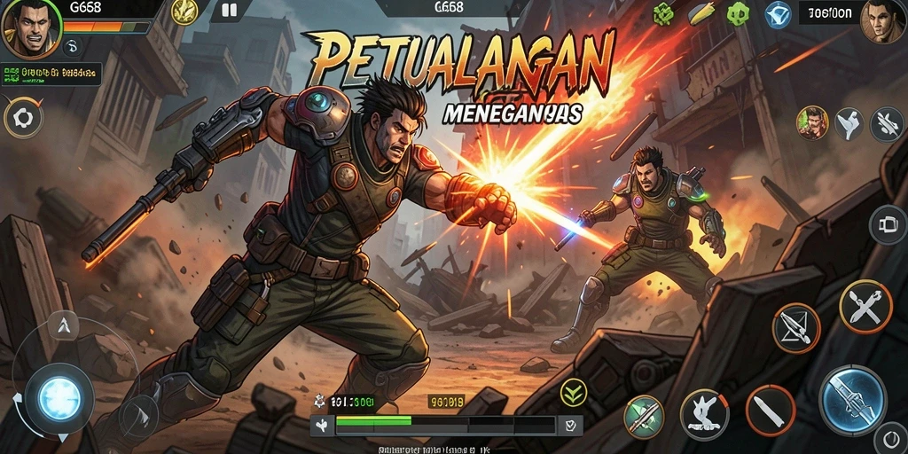 Screenshot G668 menampilkan aksi seru dalam gameplay Action.