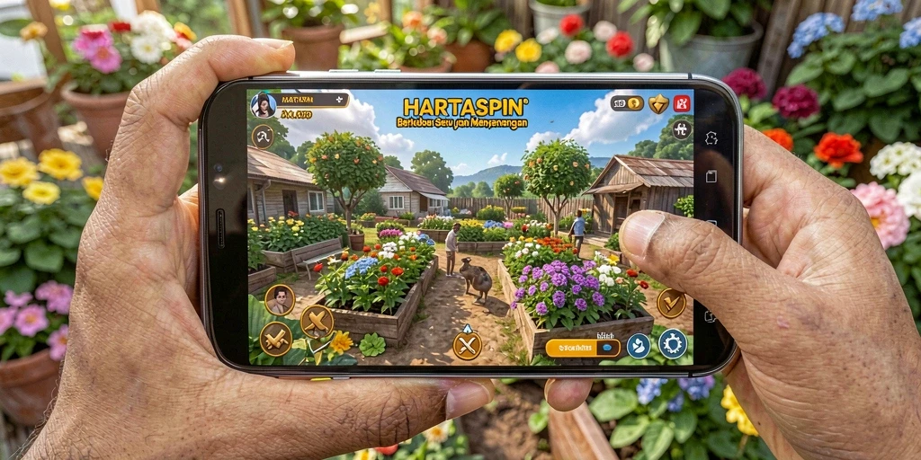Tampilan gameplay HARTASPIN yang menawan dan seru.