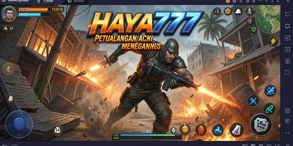 Tampilan gameplay HAYA777 yang penuh aksi dan tantangan.