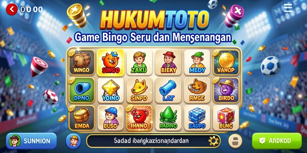 Gameplay seru di HUKUMTOTO menampilkan suasana Bingo yang mengasyikkan.