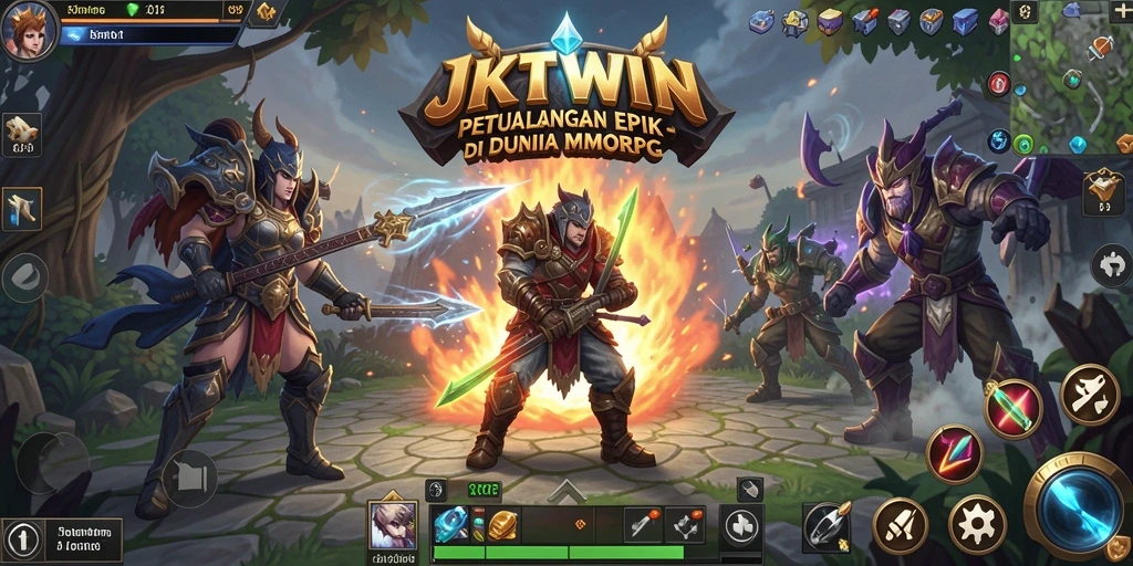 Tampilan gameplay menarik dan interaktif dalam JKTWIN MMORPG.
