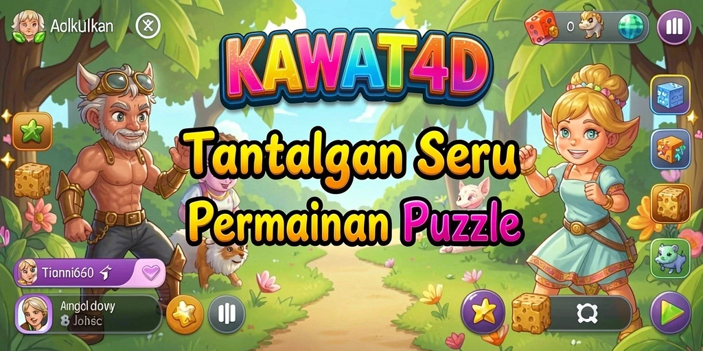 Tampilan menarik dari gameplay KAWAT4D yang menantang.