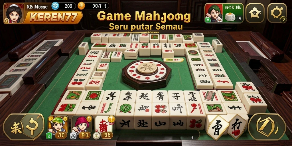 Screenshot gameplay KEREN77 memperlihatkan keseruan permainan Mahjong.