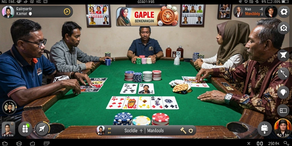 Tampilan gameplay N32 yang menarik dan kompetitif dalam permainan Gaple.