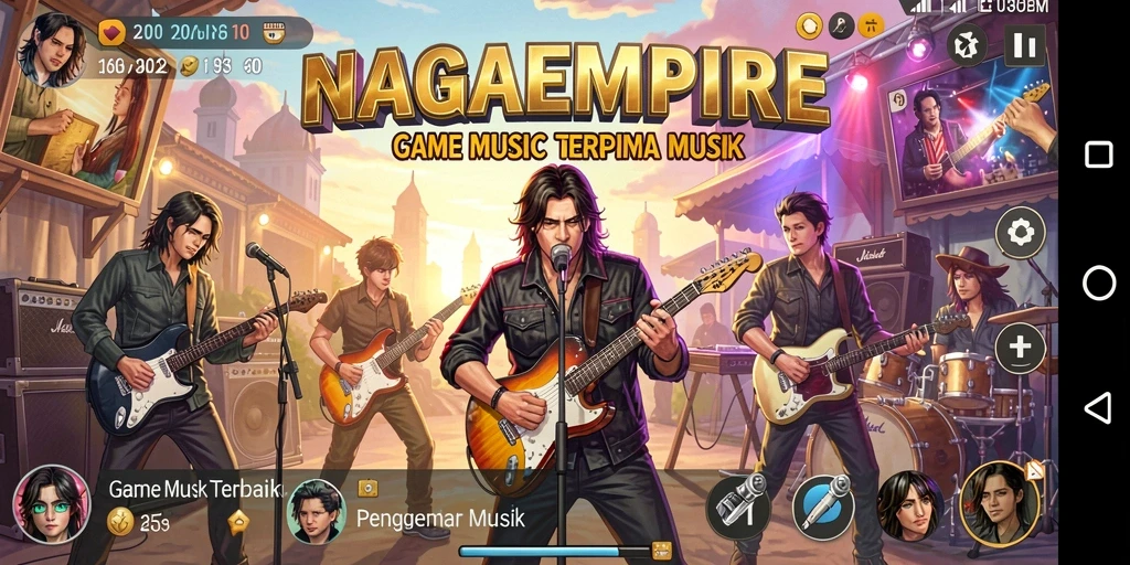 Screenshot NAGAEMPIRE menampilkan gameplay yang mengesankan dengan efek visual yang menarik.