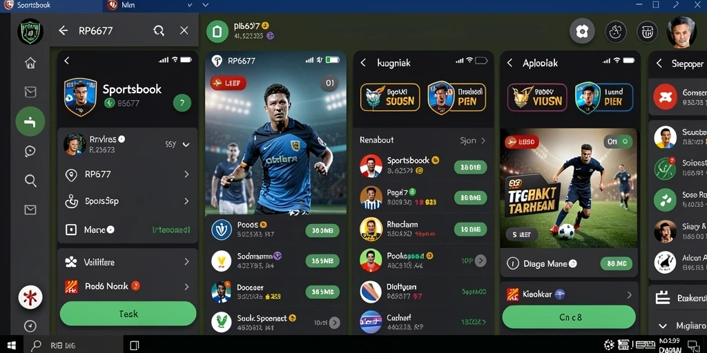 Tampilan gameplay menarik dari aplikasi Sportsbook RP6677.