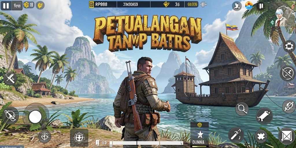 Gameplay RP888 yang menampilkan dunia terbuka yang luas dan penuh petualangan.